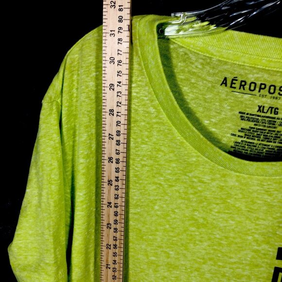 AéRopostale Men’s T Shirt Extra-Large Yellow/Black Shirt - Picture 7 of 9